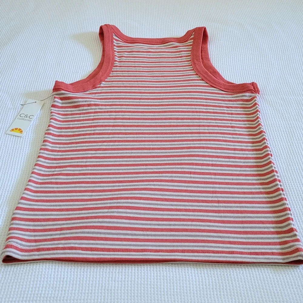 C&C California🌴 Striped Ribbed Tank Top - NWT